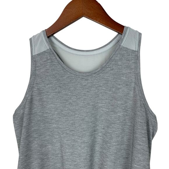 Athleta Girl Comeback Tank Top Grey Mesh Girls XL 14 - Picture 2 of 9